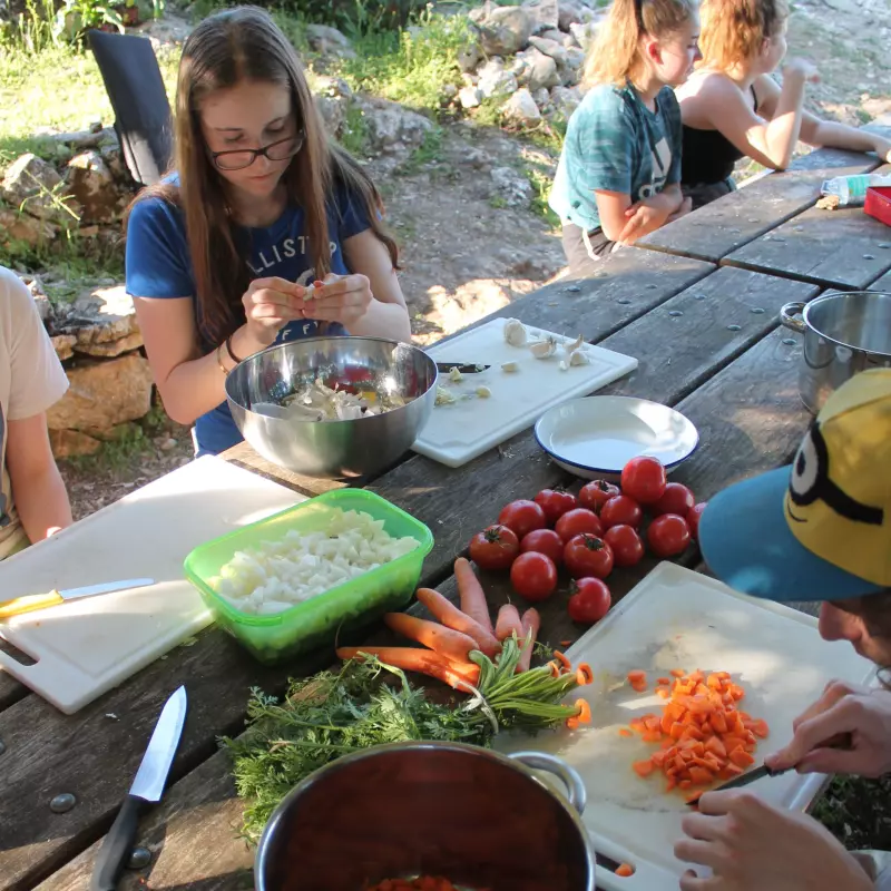 Zeltplatz Küche ErlebniscErlebniscamp Sardinien Kochen