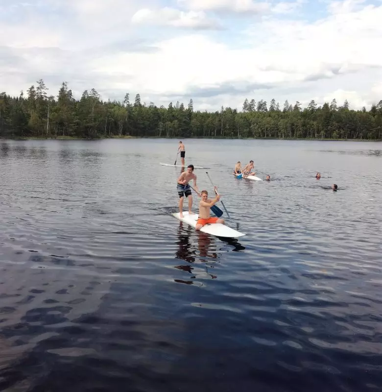 Jugendwerk Württemberg Kanufreizeit Schweden Standup Paddling