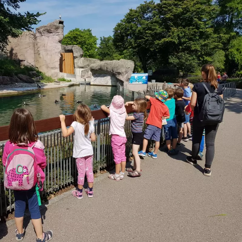 Kindergruppe im Zoo