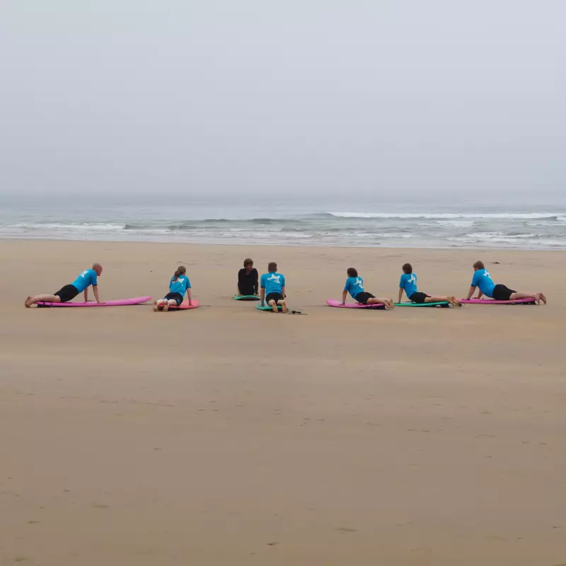 Jugendwerk Württemberg Surfcamp Comillas Aufwärmübungen