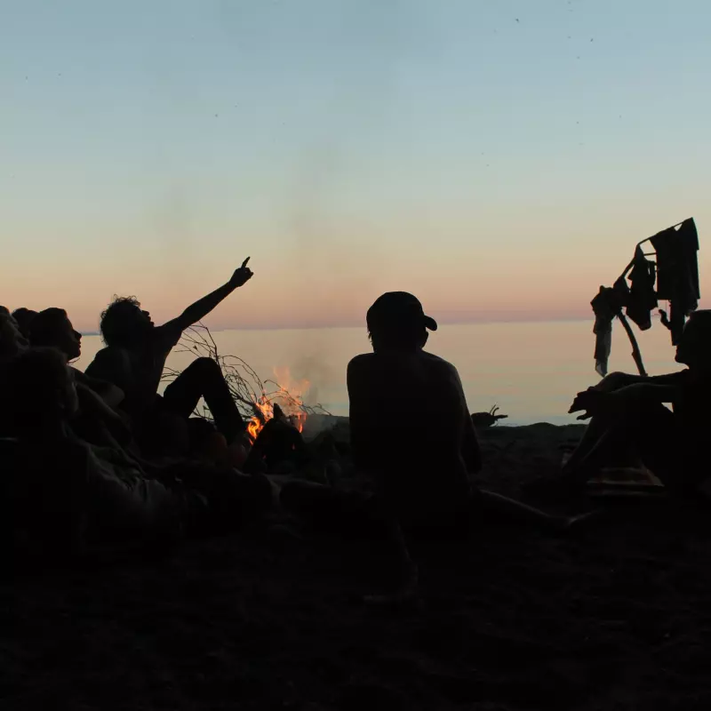 Lagerfeuer am Meer