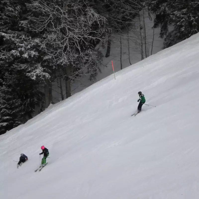 Jugendwerk Württemberg Skifreizeit Hasliberg Abfahrt